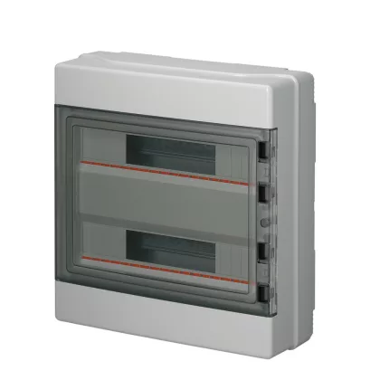 ELMARK EC62036E EC620 SURFACE MOUNT. ENCLOSURE 36 MOD. (2X18) IP65, HALOGEN FREE UV RESIST