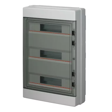 ELMARK EC62054E EC620 SURFACE MOUNT. ENCLOSURE 54 MOD. (3X18) IP65, HALOGEN FREE UV RESISTANCE, 1500V ELMARK EC62054E EC620 SURFACE MOUNT. ENCLOSURE 54 MOD. (3X18) IP65, HALOGEN FREE UV RESISTANCE, 1500V