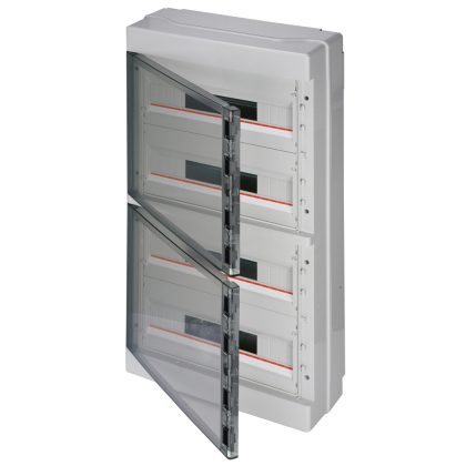   ELMARK EC62072E EC620 SURFACE MOUNT. ENCLOSURE 72 MOD. (4X18) IP65, HALOGEN FREE UV RESISTANCE, 1500V