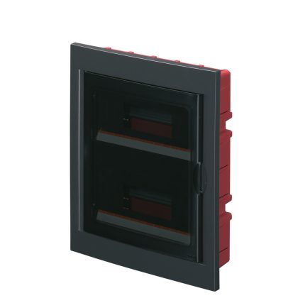   ELMARK EC63024NE EC630 FLUSH MOUNT. ENCLOSURE 24 MOD. (2X12) BLACK, SHOCK RESISTANT
