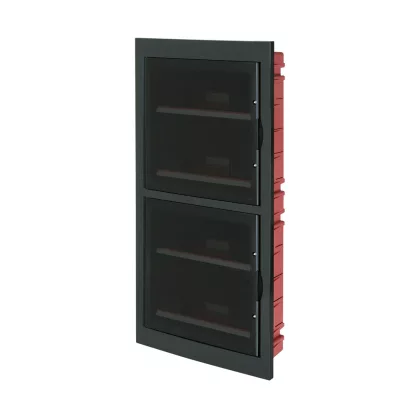   ELMARK EC63072NE EC630 FLUSH MOUNT. ENCLOSURE 72 MOD. (4X18) BLACK, SHOCK RESISTANT