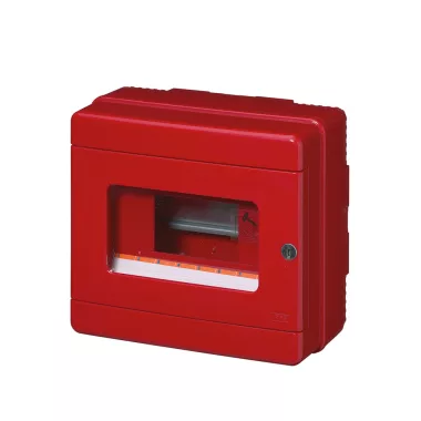 ELMARK EC64008 EC640 SURFACE ENCLOSURE 8 MOD.(1X8) +LOCK IP65 RED 960°C, 750N