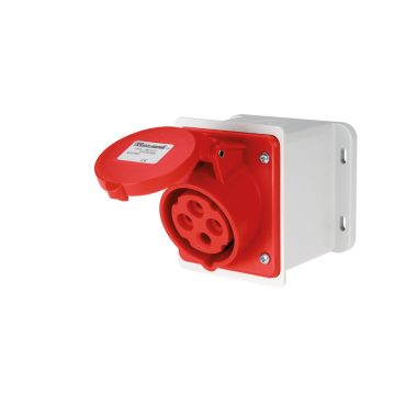 ELMARK EC690541D EC690 WALL MOUNT. SOCKET 16A IP44 3P+N+E 346-415V, HALOGEN FREE UV RESIST