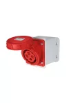 ELMARK EC690571D EC690 WALL MOUNT. SOCKET 32A IP67 3P+E 380-415V, HALOGEN FREE UV RESISTANCE