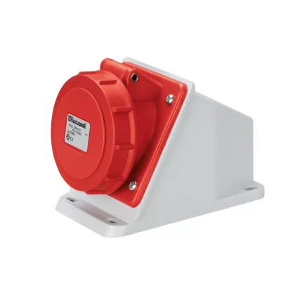   ELMARK EC690591 EC690 FIXED SOCKET 32A IP67 3P+N+E 346-415V, HALOGEN FREE UV RESISTANCE