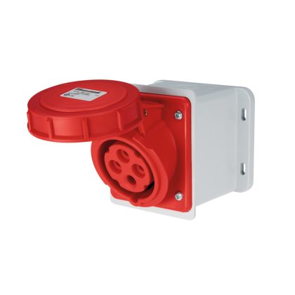   ELMARK EC690591D EC690 WALL MOUNT. SOCKET 32A IP67 3P+N+E 346-415V, HALOGEN FREE UV RESISTANCE