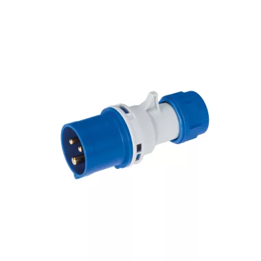 ELMARK EC69070 EC690 STRAIGHT PLUG 16A IP44 1P+N+E 220-240V, HALOGEN FREE UV RESISTANCE