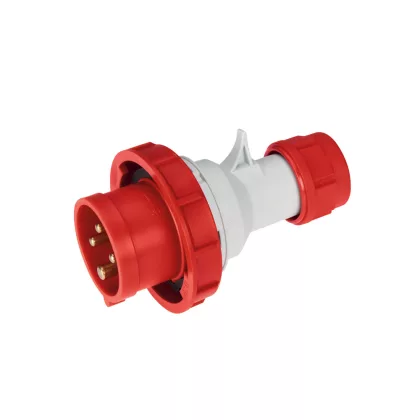   ELMARK EC69073 EC690 STRAIGHT PLUG 16A IP67 3P+E 380-415V, HALOGEN FREE UV RESISTANCE