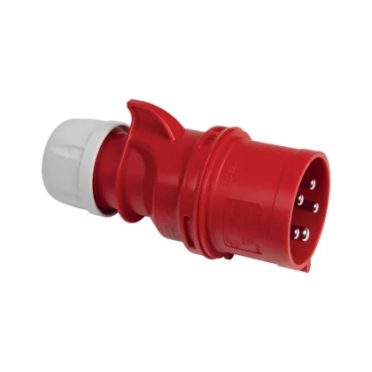   ELMARK EC69074P EC690 PHASE INVERTER PLUG 16A IP44 3P+N+E 380V, HALOGEN FREE UV RESISTANCE