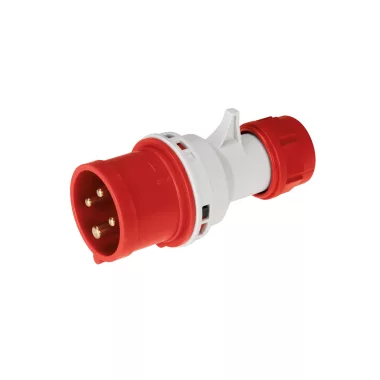 ELMARK EC69076 EC690 STRAIGHT PLUG 32A IP44 3P+E 380-415V, HALOGEN FREE UV RESISTANCE