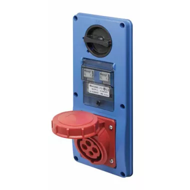 ELMARK EC690904F EC690 VERT.SOCKET 2P+E 16A SWITCH&FUSE HOLDER IP44