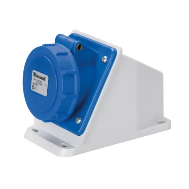 ELMARK EC692581 EC690 FIXED SOCKET 63A IP67 1P+N+E 220-240V, HALOGEN FREE UV RESISTANCE