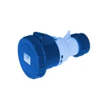   ELMARK EC69681 EC690 STRAIGHT SOCKET 125A IP67 1P+N+E 220-240V, HALOGEN FREE UV RESISTANCE