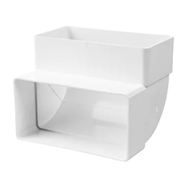 ELMARK M522016 VERTIKÁLIS 90° KANYAR LAPOS CSATORNÁKHOZ 110x55mm