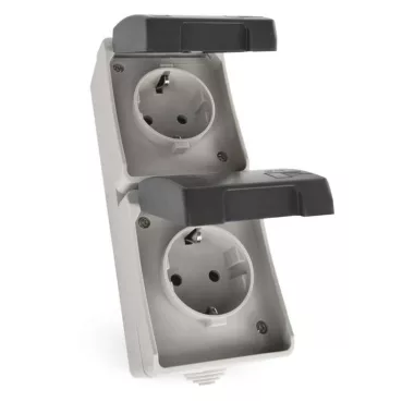 EMOS A1396.3 fali aljzat, dupla IP44 SCHUKO