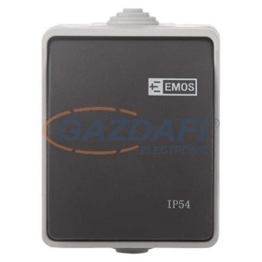 EMOS A1398.2 keresztkapcsoló 250V/10A IP54 szürke-fekete