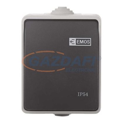 EMOS A1398.2 keresztkapcsoló 250V/10A IP54 szürke-fekete