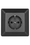 EMOS A6002.2 Aljzat védőtüskével és gyermekzárral; 250V; 16A; IP20; antracit