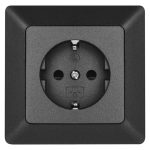   EMOS A6002.2 Aljzat védőtüskével és gyermekzárral; 250V; 16A; IP20; antracit