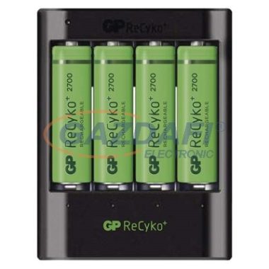 GP B04218 USB akkumulátor töltő U421 + 4×AA GP ReCyko+