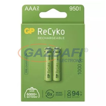 GP B2111 Akkumulátor ReCyko HR03 (AAA) 1000mAh 2db