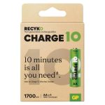   GP B24294 GP AKKU RECYKO CHARGE10 újratölthető elem AA (HR6) 4DB