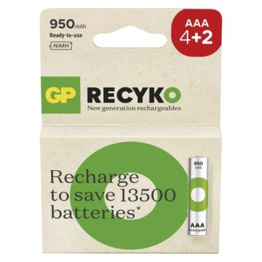 EMOS B25116 GP ReCyko NiMH Akkumulátor HR03 (AAA) 950mAh 4+2db