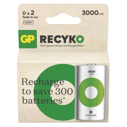 EMOS B2543 GP ReCyko NiMH Akkumulátor HR20 (D) 3000mAh 2db