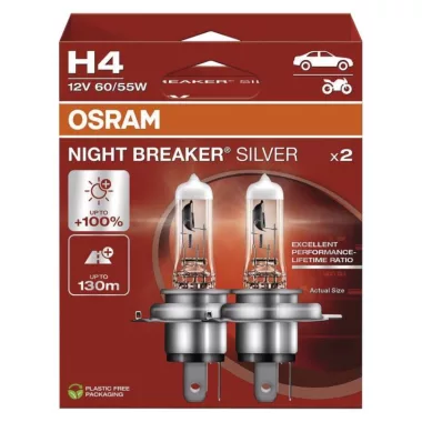EMOS C3607.8 autó izzó H4 12V 60/55W NIGHT BREAKER SILVER - BOX (2db/cs)