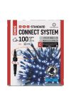 EMOS D1AB01 Standard LED sorolható karácsonyi füzér, 10 m, kültéri és beltéri, kék, időzítő, 1,2 W, 230 V AC, IP44