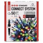   EMOS D1AM02 Standard LED sorolható karácsonyi füzér, 5 m, kültéri és beltéri, többszínű, időzítő, 0,9 W, 230 V AC, IP44