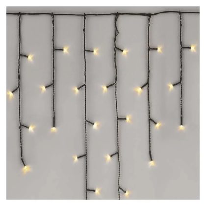   EMOS D1CW01 Standard LED sorolható karácsonyi füzér – jégcsapok, 2,5 m, kültéri, meleg fehér, időzítő, 1,2 W, 230 V AC, IP44