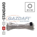   EMOS D1ZB02 Hosszabbító kábel sorolható Standard fényfüzérekhez, áttetsző, 10 m, kültéri és beltéri, 30 V DC, IP44