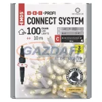   EMOS D2AW04 Profi LED sorolható füzér, fehér, 10 m, kültéri és beltéri, meleg fehér, időzítő, 0,9 W, 230 V AC, IP44