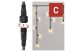 EMOS D2CW01 Profi LED sorolható füzér, fekete – jégcsapok, 3 m, kültéri, meleg fehér, időzítő, 0,9 W, 230 V AC, IP44