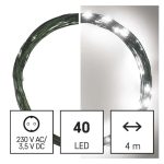   EMOS D3AC03 LED karácsonyi nano fényfüzér, zöld, 4 m, kültéri és beltéri, hideg fehér, időzítő, 2,4 W, 230 V AC, IP44