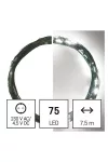 EMOS D3AC04 LED karácsonyi nano fényfüzér, zöld, 7,5 m, kültéri és beltéri, hideg fehér, időzítő, 2,4 W, 230 V AC, IP44