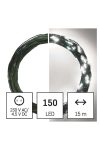 EMOS D3AC05 LED karácsonyi nano fényfüzér, zöld, 15 m, kültéri és beltéri, hideg fehér, időzítő, 3,6 W, 230 V AC, IP44