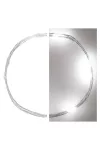 EMOS D3AC06 LED karácsonyi nano fényfüzér, ezüst, 0,9 m, 2x AA, beltéri, hideg fehér, időzítő, 0,6 W, elem (2× AA), IP20