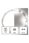 EMOS D3AC07 LED karácsonyi nano fényfüzér, 1,9 m, 2x AA, beltéri, hideg fehér, időzítő, 1,28 W, elem (2× AA), IP20