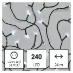   EMOS D4AC05 LED karácsonyi fényfüzér, 24 m, kültéri és beltéri, hideg fehér, időzítő, 6 W, 230 V AC, IP44