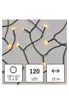 EMOS D4AV03 LED karácsonyi fényfüzér, 12 m, kültéri és beltéri, vintage, időzítő, 3,6 W, 230 V AC, IP44