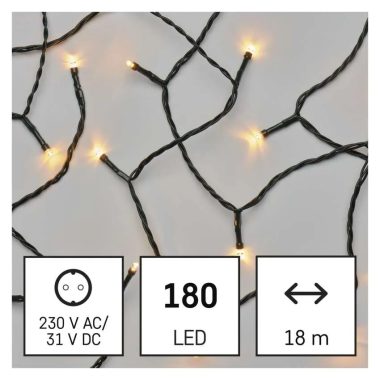 EMOS D4AV04 LED karácsonyi fényfüzér, 18 m, kültéri és beltéri, vintage, időzítő, 6 W, 230 V AC, IP44