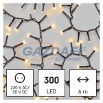   EMOS D4BW04 LED karácsonyi fényfüzér – süni, 6 m, kültéri és beltéri, meleg fehér, időzítő, 6 W, 230 V AC, IP44