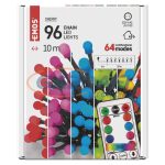   EMOS D5AA01 LED karácsonyi fényfüzér, cseresznye – golyók, 10 m, RGB, távirányító, programok, időzítő, 6 W, 230 V AC, IP44