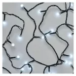   EMOS D5AC04 LED karácsonyi fényfüzér, cseresznye – golyók, 30 m, kültéri és beltéri, hideg fehér, időzítő, 6 W, 230 V AC, IP44