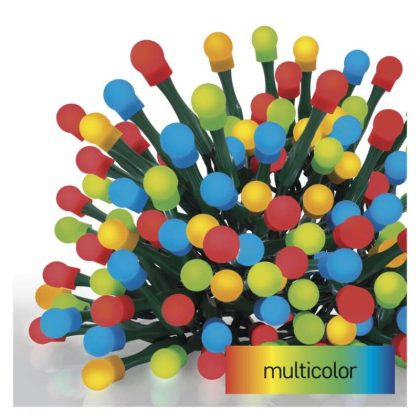 EMOS D5AM24 LED karácsonyi fényfüzér,cseresznye–golyók, 30 m, kültéri és beltéri, többszínű,progr,időz