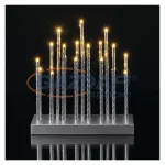   EMOS DCAW02 LED gyertyatartó, ezüst, 28,5 cm, 3x AA, beltéri, meleg fehér, időzítő,  1,2 W, elem (3× AA), IP20