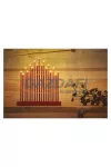 EMOS DCAW03 LED gyertyatartó, piros, 28,5 cm, 3x AA, beltéri, meleg fehér, időzítő,  1,2 W, elem (3× AA), IP20