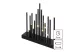 EMOS DCAW04 LED gyertyatartó, fekete, 27,5 cm, 3x AA, beltéri, meleg fehér, időzítő,  1,2 W, elem (3× AA), IP20